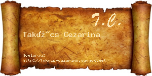 Takács Cezarina névjegykártya